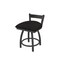 Holland Bar Stool Co 18" Low Back Swivel Vanity Stool, Pewter Finish, Canter Espresso Seat 82118PW003 - alternate 1